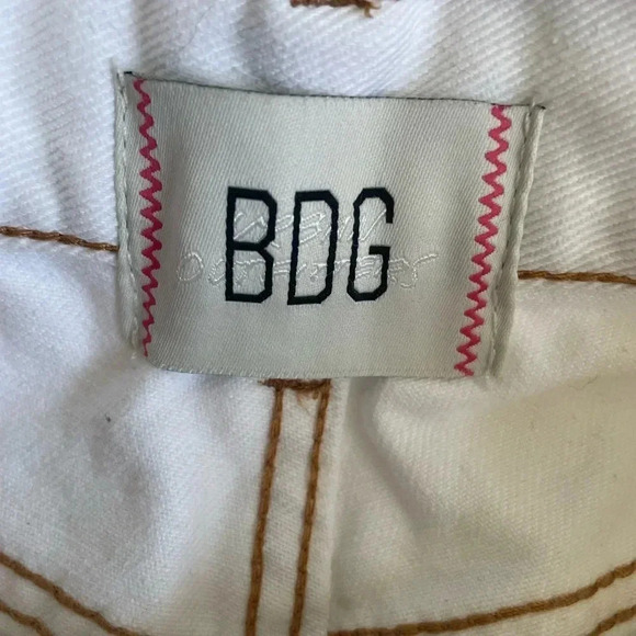 BDG baggy high rise baggy white painter pants jeans Urban Outfitters Size 25 006 - Picture 9 of 12